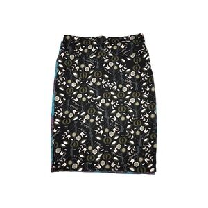 LuLaRoe Cassie Black White Embellished Pencil Skirt